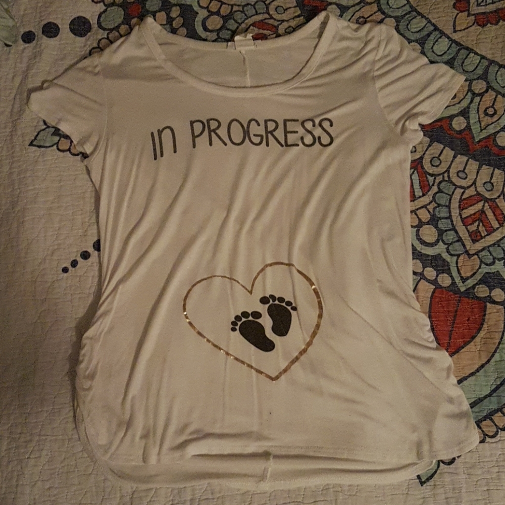 White maternity shirt